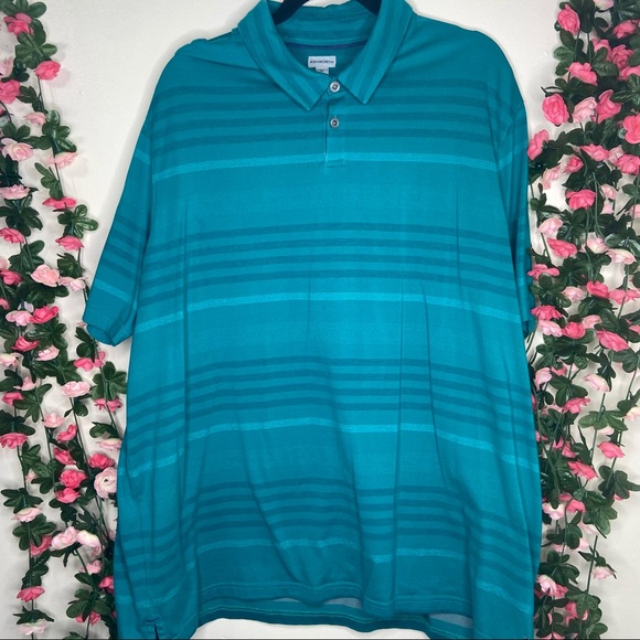 Ashworth Other - Ashworth Mens Aqua Teal Blue Polo Shirt Mens 2XL Casual Walking Leisure